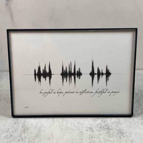 Be Joyful In Hope, Patient In Affliction, Faithful In Prayer Soundwave Wall Art - Picture 1 of 4
